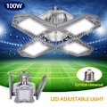 Miniatyrbillede 3 af 5: 10000LM LED Garage Lys E27 100W Deformerbar Pære Loftslampe til Industri- og Mineværksted Jord-Sort