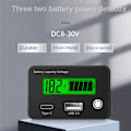 Miniatyrbilde 2 av 5: DC8-30V Batterikapasitetsindikator Blysyre Litiumbatterier Tester Nivå USB 3.0 Digital Voltmeter Voltmeter Grønn
