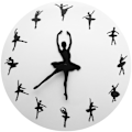 Miniatyrbilde 1 av 5: Veggklokke med ballettdanser - Hjemmestudio, dansegave, dekorasjon