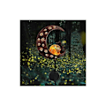 Miniatyrbillede 2 af 5: Udendørs Solcellelys 77cm Solcelle Metal Måne LED Glaskugle Havelys Vandafvisende Stilys med Blomst Fee og Jordspids Solcellelampe