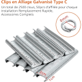 Miniatyrbillede 3 af 5: Automatisk Tråd Tang Circlip Tang Hegn Hæftemaskine med 2500 stk. Galvaniserede Type C Ringe til Hegn Mesh og Net Bur Macota