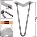 Pikkukuva 3 / 5: Vintage-tyyliset teräspöydän jalat 2 tangolla 30 cm, 4 kpl pakkaus