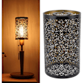 Miniatyrbillede 4 af 5: Lampe Skærm, E27 E26 Moderne Smedet Jern Lampe Skærm Cylindrisk Form Bord Stearinlys Lysekrone Lampe Dæksel til Hjem Hotel Soveværelse
