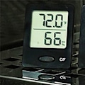 Miniatyrbillede 4 af 5: Indendørs termometer hygrometer, digitalt termometer med stort LCD-display, fugtighedsmåler til hjemmet kontor sort