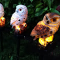 Miniatyrbillede 3 af 5: 2 stk. Udendørs solcellelampe Havedekoration Lampe Vandtæt Sti Plæne Have Ugle Lamper A