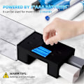 Miniatyrbilde 2 av 5: Berøringsfri baderomsdispenser 650 ml, veggmontert automatisk dispenser med 2 magnetiske kopper