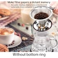 Miniatyrbillede 4 af 5: Genbrugelig Papirløs Kaffefilter Dripper i Rustfrit Stål