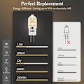 Miniatyrbilde 2 av 5: G4 LED-pære 1,5W, varm hvit 3000K, AC/DC 12V Lyspærer tilsvarende 20W halogen, 180LM, ikke-dimbar, perfekt for hette og lysekrone, 10 stk
