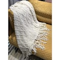 Miniatyrbillede 5 af 5: Blødt Strikket Uldtæppe, Pom Pom Tæppe, Sofa Tæppe, Sovetæppe