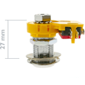 Miniatyrbilde 2 av 5: Elektronisk lås 27 mm x M18 med flat nøkkel