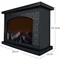 Miniatyrbild 5 av 5: Rektangulär Flammlös Eldstad Lykta Bärbar Simulerings LED USB Laddningsbar Eldstad Lykta för Hem Vardagsrum (Ingen Uppvärmningsfunktion)-A