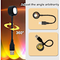 Miniatyrbillede 4 af 5: 1x USB Regnbue Neon LED Solcellelys Natprojektor Fotografi Atmosfære Vægslampe til Soveværelse Hjem Decor Gave