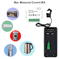 Pikkukuva 5 / 5: Mete Smart Energy Switch Tuya Smart Life Wifi Energianmittauslaite 80A Kw Virtamuuntajan Pihdeillä