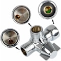 Miniatyrbilde 5 av 5: 3-veis Dusjventilbryter, Solid Messing, Gjenger (12,7 mm), Polert Krom (PV8)