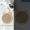 Miniatyrbild 2 av 5: Kattformad klösträdsmatta för katter kattungar väggmonterad sisalklösträdsbräda med stark sugkopp massivt trä katt leksaksmöbler