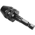 Miniatyrbild 1 av 5: 0,3-3,6 mm slagchucknyckellös skruvmejseladapter 1/4\" skaft svart borr