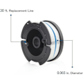Miniatyrbilde 2 av 3: 6-pakning med linespoler med 2 deksler for å erstatte reservespolen for Black Decker gresstrimmer