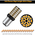 Miniatyrbillede 4 af 5: 2 stk. Super LED Canbus 1157 BAY15D P21/24W Bil 12V Baklys Reverslys Brems Blinklys Pære Gul