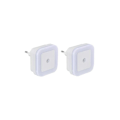 Miniatyrbild 1 av 5: 2-pack LED-nattlampa med rörelsesensor, skymningssensor, automatisk/energibesparande lampa, PIR-sensor, orienteringslampa, varmvit, trapp...