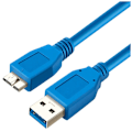 Pikkukuva 5 / 5: -B-datakaapeli, USB 3.0 -A-uros -B-kaapeli, joka sopii puhelimiin, kameroihin ja kiintolevyihin (0,3 metriä, sininen)