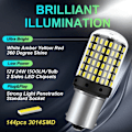 Miniatyrbillede 2 af 5: 2 stk. BAU15S BA15S 1156 P21W LED Canbus T20 W21W 7443 Bilpære Blinklys Baklys Bremslys 6000K Hvid 1