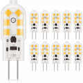 Miniatyrbilde 1 av 5: G4 LED-pære 1,5W, varm hvit 3000K, AC/DC 12V Lyspærer tilsvarende 20W halogen, 180LM, ikke-dimbar, perfekt for hette og lysekrone, 10 stk