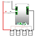 Pikkukuva 4 / 5: 4S 12V 100A LiFePO4 litiumakun suojapiiri, jossa virtapatterin tasapaino/päivitetty BMS PCB -suojapiiri