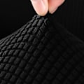 Miniatyrbillede 5 af 5: Jacquard Sofaovertræk 2 Elastisk Stræk Stræk Overtræk Lænestol Beskytter Vaskbart Sædeovertræk til Soveværelse Indretning -Sort