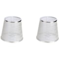 Miniatyrbillede 1 af 4: 2X Sengeborde Mini Transparent Lampeklokke Lysekrone Tekstil Lampe Bordvæg Lys Udskiftningsskalle Dæksel
