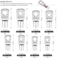 Miniatyrbilde 2 av 4: 60 stk Elektriske Terminaler Bolthull Tinnet Kobber SC-Koblinger Krympe/Lodding for 6m㎡ 8m㎡ 10m㎡ 16m㎡ 25m㎡ Kabel