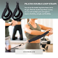 Miniatyrbillede 2 af 5: 2 stk. Pilates Dobbelt Loop Remme, Fitnessudstyr Remme til Fødder, Pilates Yoga Dobbelt Loop Remme Polstret Ankelrem med D-Ring