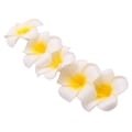 Miniatyrbilde 3 av 5: 400 stk Hvite Skumserie Kunstige Hawaiiske Frangipani Plumeria Blomsterblader Hodeplagg Hatt Krone DIY Bryllupsdekorasjon 5cm