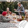 Miniatyrbillede 5 af 5: 40 stk. Plastik Serveringstænger til Buffet Mini Køkkenredskaber Appetitvækkere Klar 6,3 tommer Lille Is