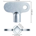 Pikkukuva 2 / 5: 2 kappaletta patteriventtiilin avainta, kiinteä patteriventtiilin ilmausavain, neliömäinen aukko, patteriventtiilin avain, laitteisto, kello, helppo tarttua läppäruuvikokoon 5 mm