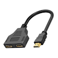 Miniatyrbild 3 av 5: Hdmi-adapterkabeldelare Hdmi 1 in 2 ut Hdmi-hane