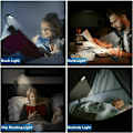 Miniatyrbillede 4 af 5: LED Læselampe, Klips Boglampe til Natlæsning Rejse, Genopladelig Læselampe 5 LED, 360° Fleksibel Hals Læselampe