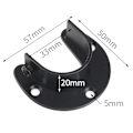 Miniatyrbilde 3 av 5: 4 stk skapstangbraketter flensbraketter med skruer U-formet klesbrakett stolpekontakt endehetter for 32mm stenger