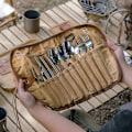 Miniatyrbilde 2 av 5: Utendørs serviseoppbevaringspose Camping Canvas Serviseoppbevaringspose Bærbar oppbevaringspose