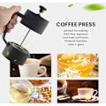 Miniatyrbillede 2 af 5: Fransk Press Kaffemaskine og Te-brygger, Rustfri og Opvaskemaskine Sikker Fortykket Borosilikatglas Kaffe-presse, Sort