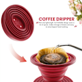 Miniatyrbillede 5 af 5: Sammenklappelig Camp Pour Over Kaffe-drypper til Camp, Genanvendelig Silikone Kaffe-filterholder til Hjemmekøkken