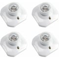 Miniatyrbillede 1 af 5: E27 Skruefatning Loftlampe, E27 Garagefatning, AC 220-240V, Fatning til LED Pære, E27 Base Loftlampe Base, Hvid Plastik Lampebase til Væ
