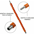 Miniatyrbild 5 av 5: Förlängningsborr Flexibel förlängningsbit 295mm Ledaxel Högpresterande 360 rotationsvinkel Skruvmejseladapter, Orange