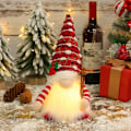 Miniatyrbillede 5 af 5: Juledukke Slæde Elf Ski Gnome med LED Lys Rudolph Julepynt til Julegaver Nytår 29 cm Grøn