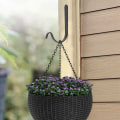 Miniatyrbillede 2 af 5: 10 stk. serie jernvægskroge udendørs dekorative krog til ophængning af plantefrakke lanterne plante kroge ophæng metal kroge