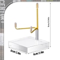 Miniatyrbilde 4 av 5: 4 stk Justerbare Metall Arm Display Stativ med Akryl Base Display Stativ Sølv