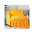 Miniatyrbillede 1 af 5: Plys Fleece Tæppe, Queen Size Sofa Tæppe, Blødt Fluffy Sofa Dekorativt Tæppe - Hyggeligt og Letvægts, Gul, 127 x 152cm