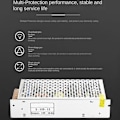 Miniatyrbilde 3 av 5: 12V Strømomformer Strømadapter 12V 240W 10A DC Lyslist Strømadapter