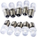 Miniatyrbillede 1 af 5: 10 stk. E10 6V Spot LED Pærer Kold Hvid, 6000K
