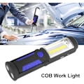 Miniatyrbillede 4 af 5: Genopladelig LED Arbejdslys med Magnetisk LED Lommelygte 2200mah COB LED 650lm 3w til Bil Garage Værksted Camping DIY (Blå)