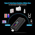 Miniatyrbilde 3 av 5: Type-C USB-strømmåler 4-30V USB-C spenning strømtester Timing Amperemeter 10 i 1 USB-C ladefarge skjerm, hvit